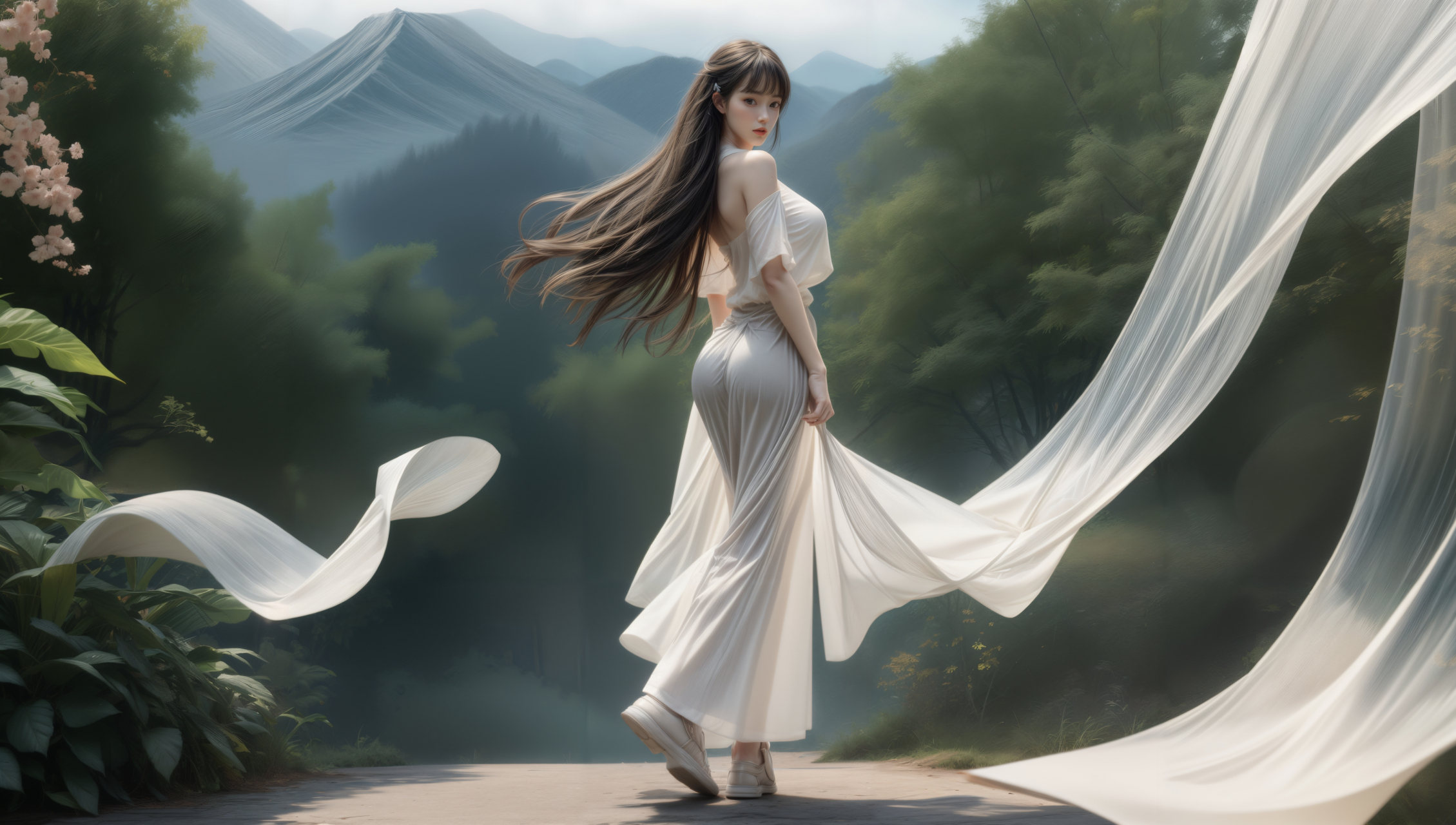 SUV悬在山坡两人危在旦夕 十几人拉绳作保险